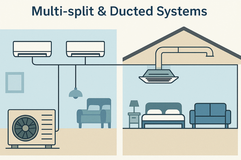 An Overview of Air Conditioning Systems – Multi-split & Ducted Systems